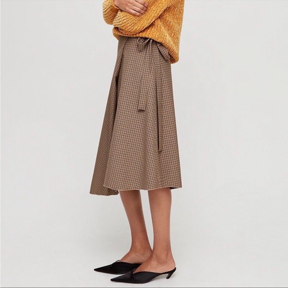 Brand new Aritzia Womens XS Wilfred Belle A-line Wrap Skirt - Picture 8 of 8